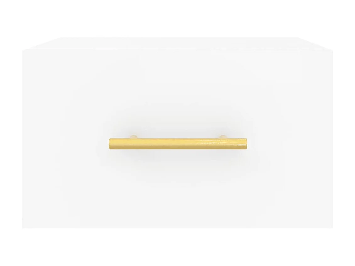 2er-Set Wand-Nachttische Nachtschrank Weiß 35x35x20 cm -RN38970