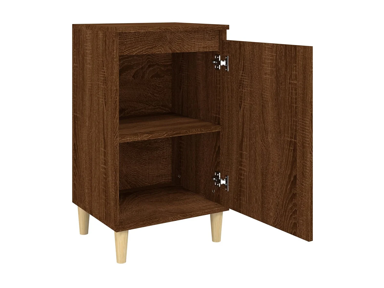 2er-Set Nachttische Nachtschrank Braun Eichen-Optik 40x35x70 cm Holzwerkstoff -RN76231