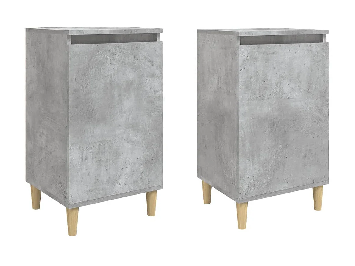 2er-Set Nachttische Nachtschrank Betongrau 40x35x70 cm Holzwerkstoff -RN23234