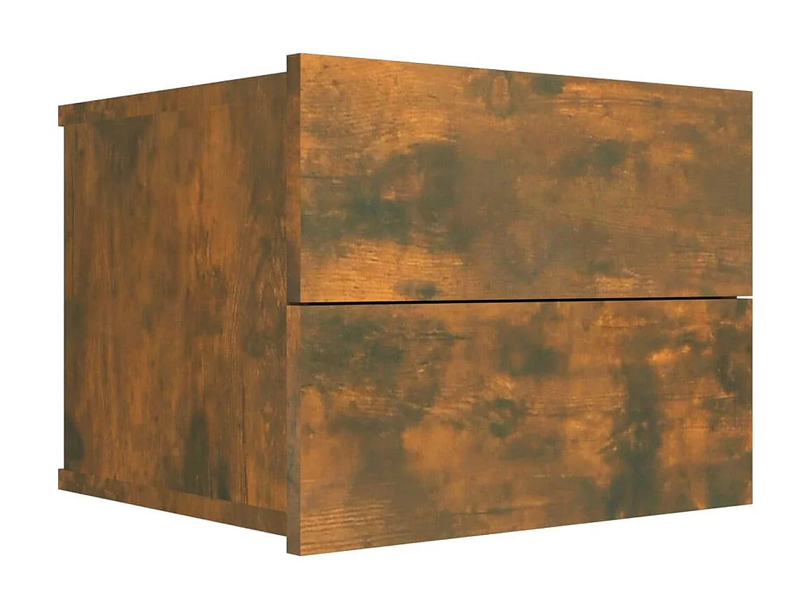 Nachttisch Nachtschrank Räuchereiche 40x30x30 cm Holzwerkstoff -RN28886