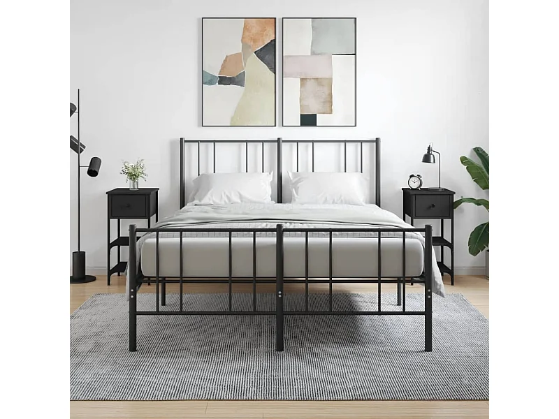 2er-Set Nachttische Nachtschrank Schwarz 34x36x70 cm Holzwerkstoff -RN33656