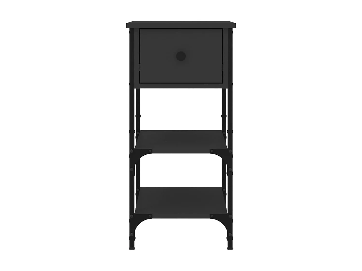 2er-Set Nachttische Nachtschrank Schwarz 34x36x70 cm Holzwerkstoff -RN33656