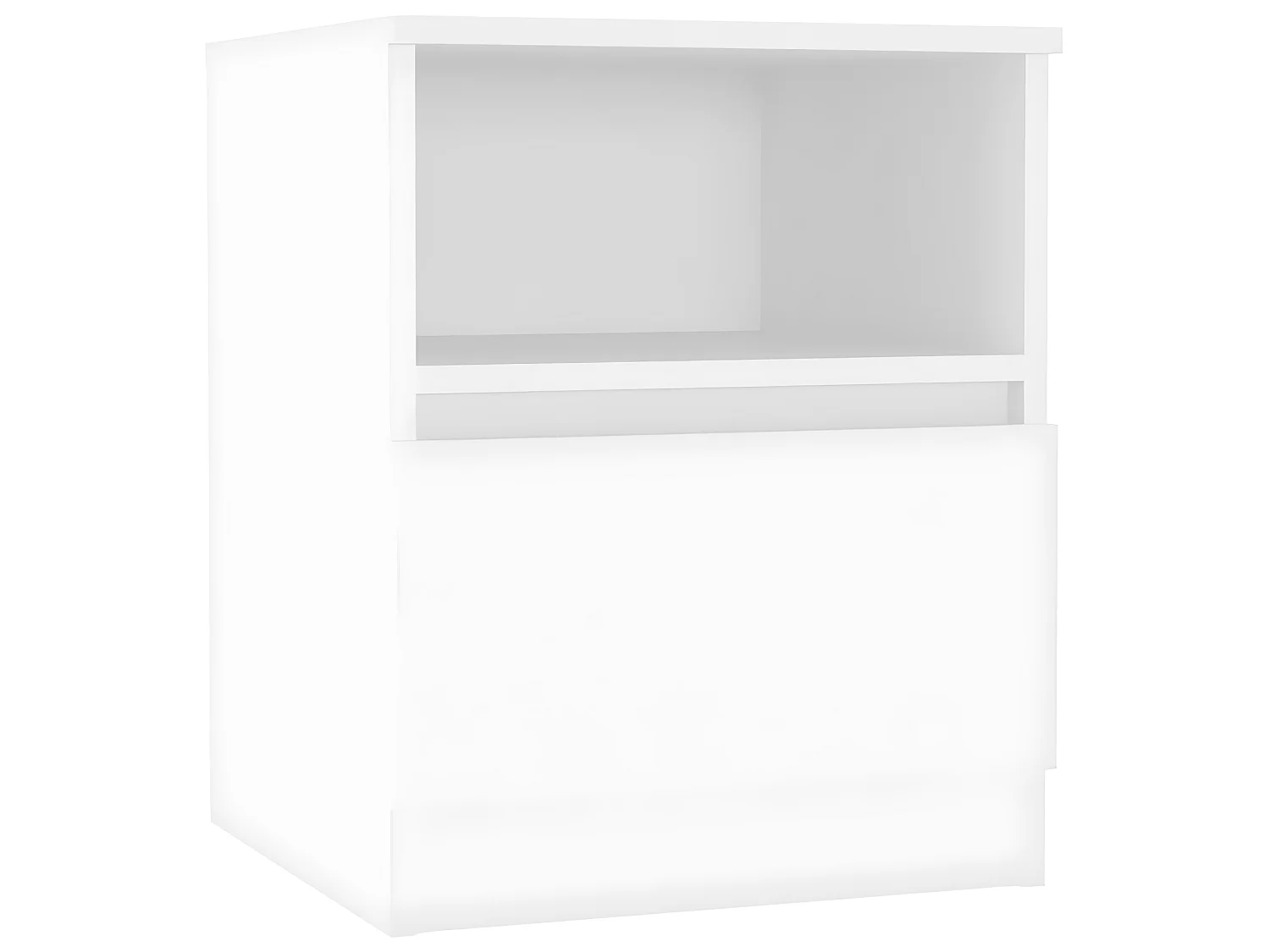 Nachttisch Nachtschrank Weiß 40x40x50 cm Holzwerkstoff -RN22688