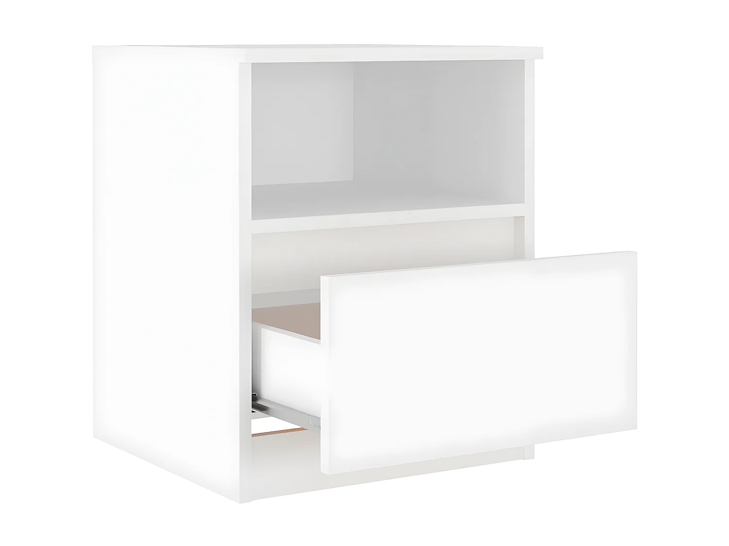 Nachttisch Nachtschrank Weiß 40x40x50 cm Holzwerkstoff -RN22688