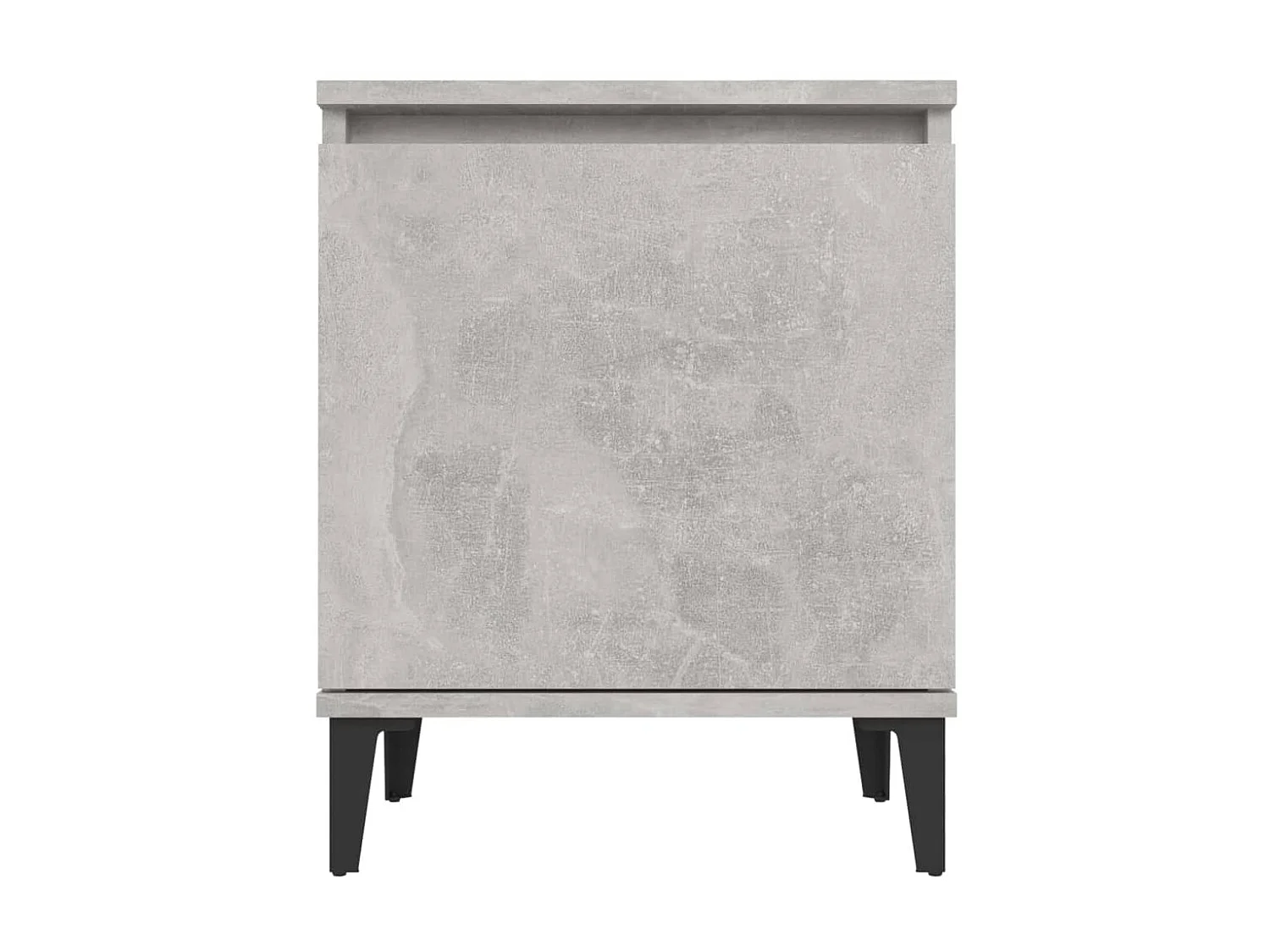 2er-Set Nachttische Nachtschrank mit Metallbeinen Betongrau 40x30x50 cm -RN65907