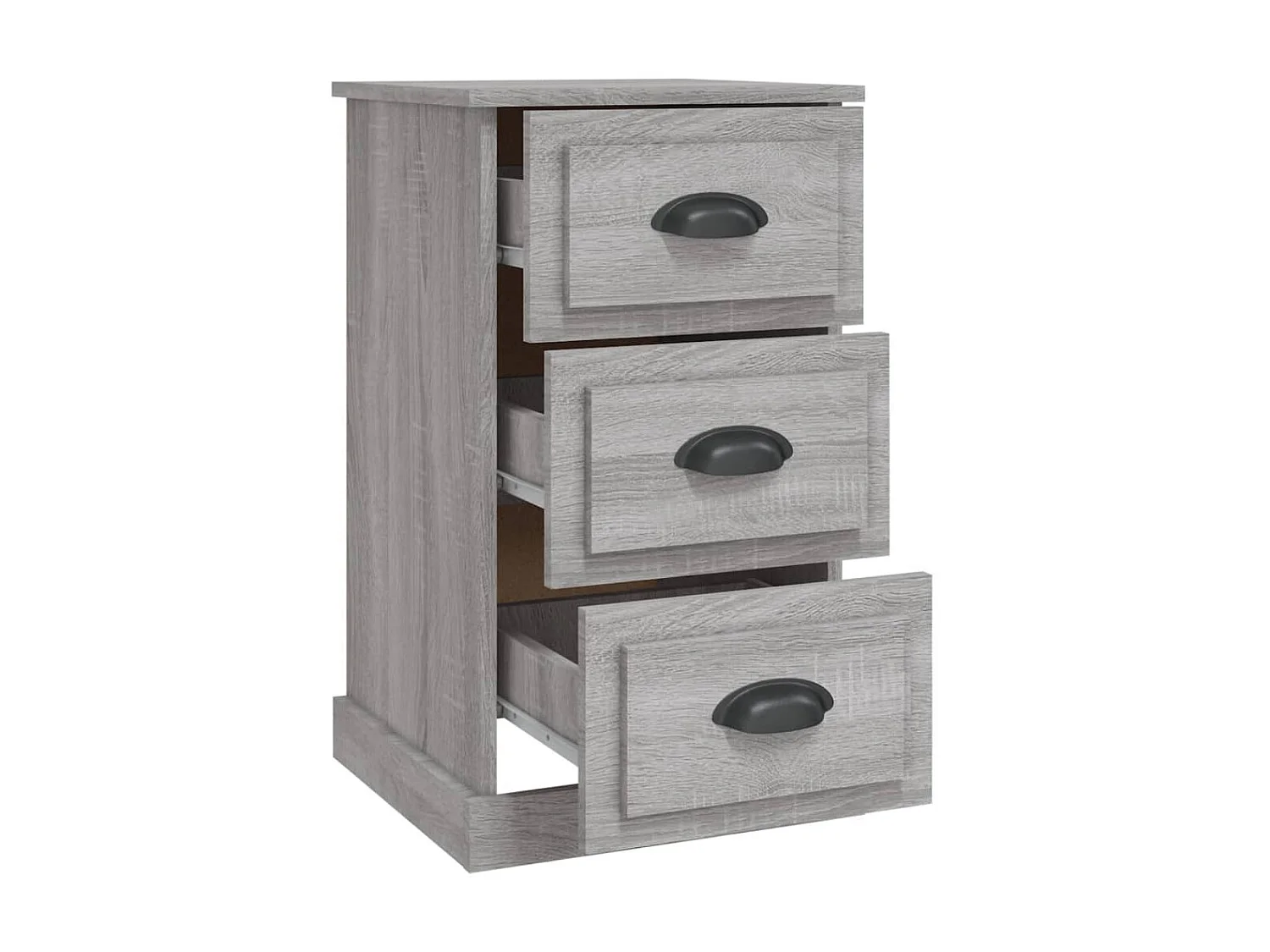 Nachttisch Grau Nachtschrank Sonoma 39x39x67 cm Holzwerkstoff -RN69143