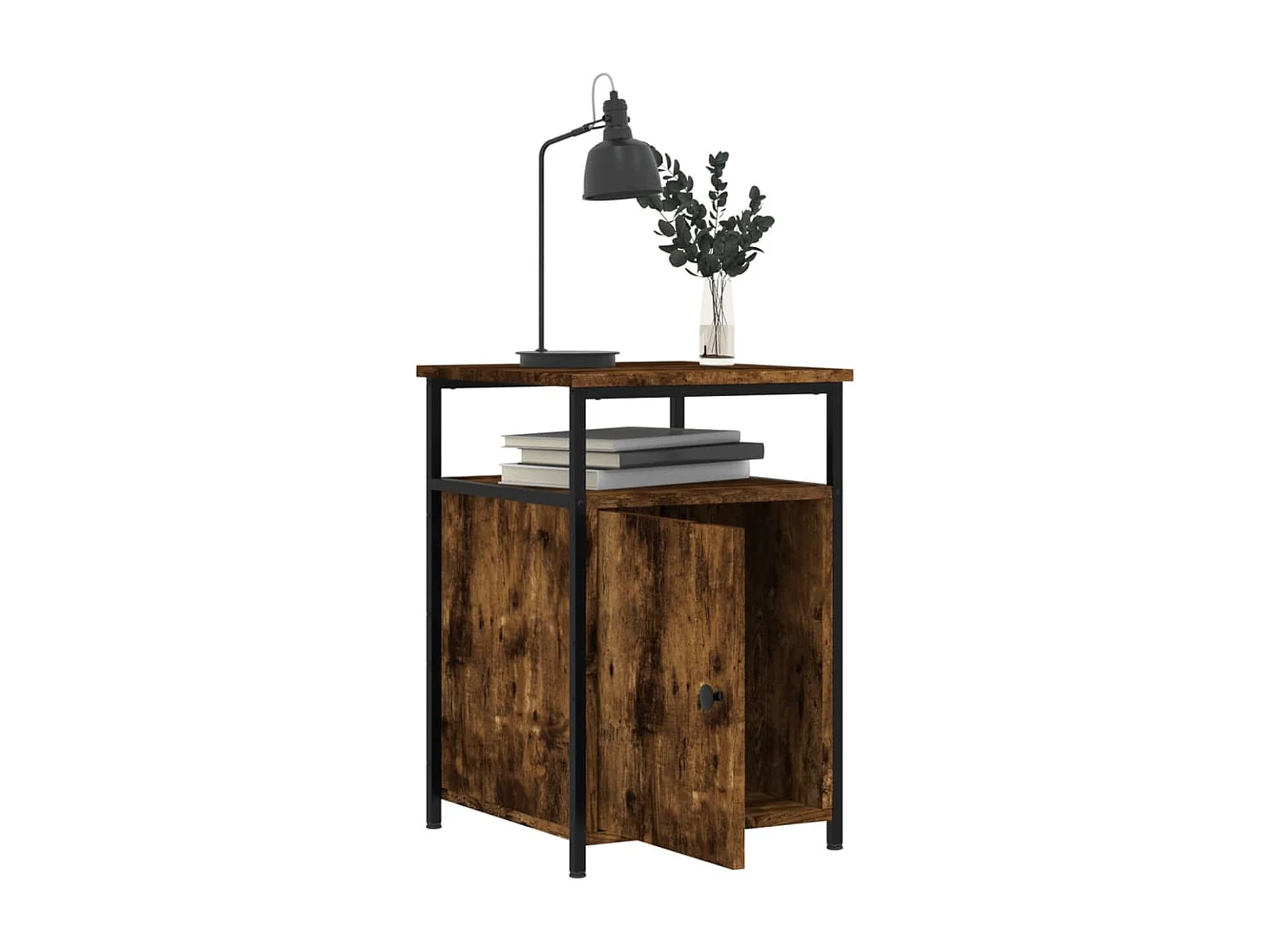 2er-Set Nachttische Nachtschrank Räuchereiche 40x42x60 cm Holzwerkstoff -RN89362