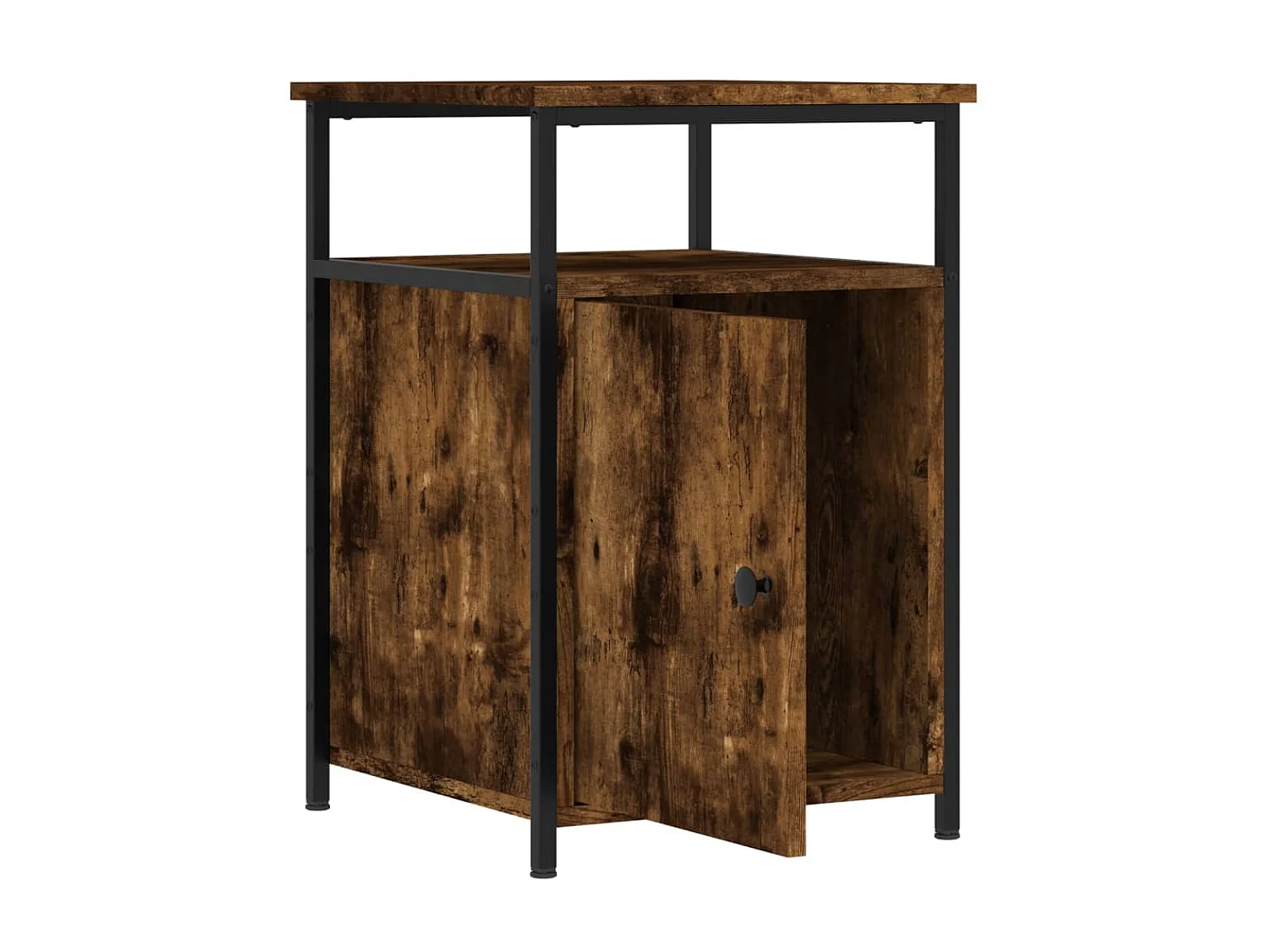 2er-Set Nachttische Nachtschrank Räuchereiche 40x42x60 cm Holzwerkstoff -RN89362