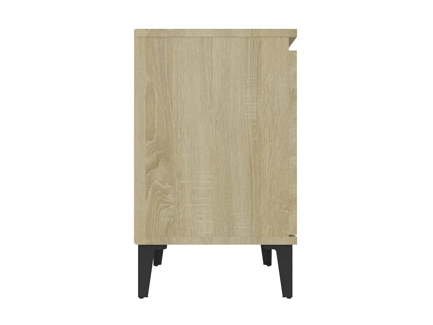 Nachttisch Nachtschrank mit Metallbeinen Sonoma-Eiche 40x30x50 cm -RN86765