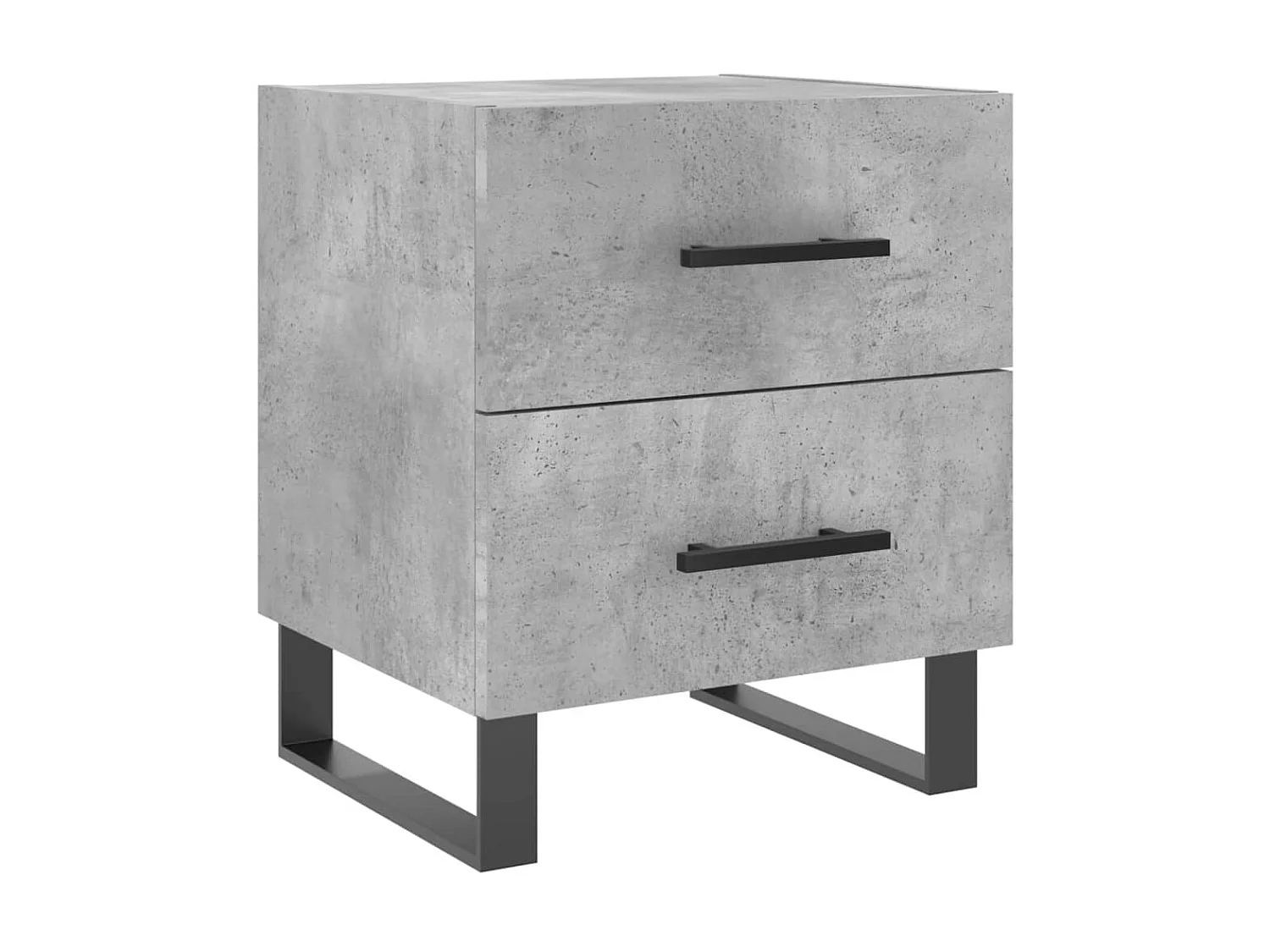 2er-Set Nachttische Nachtschrank Betongrau 40x35x47,5 cm Holzwerkstoff -RN11802