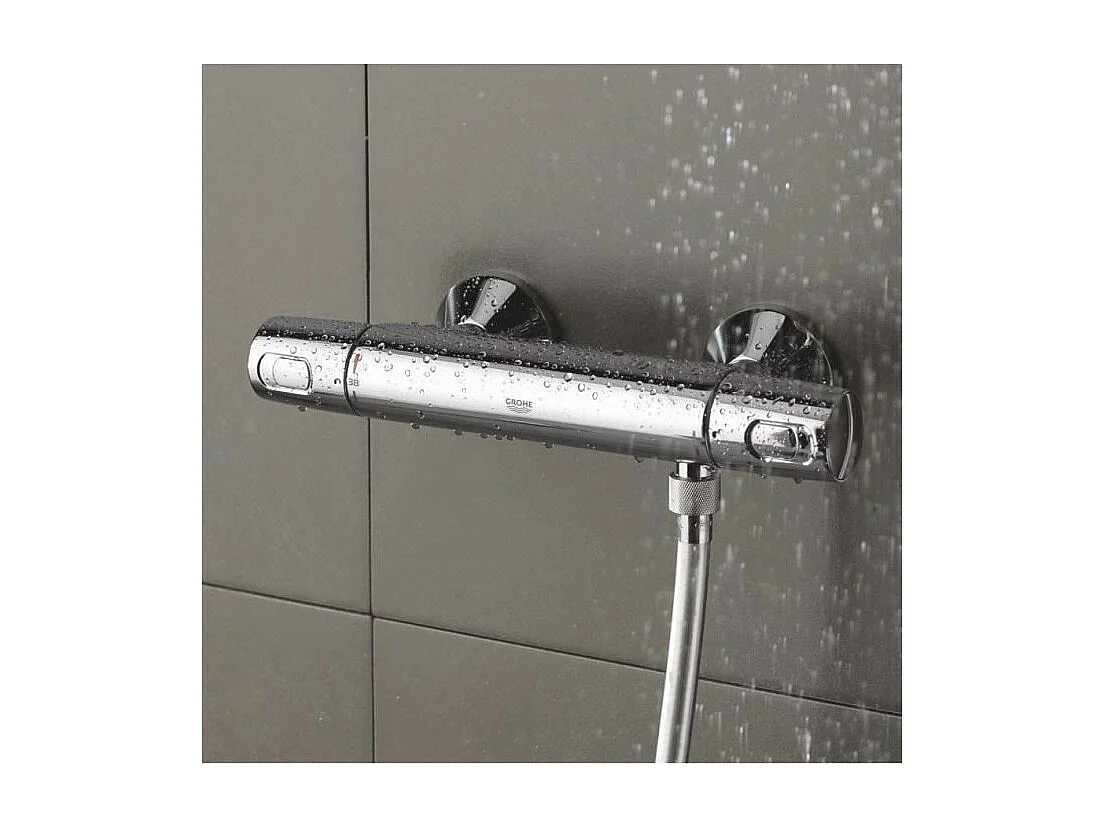 Thermostat-Brausebatterie GROHE Precision Trend THM - CoolTouch, StarLight Chrome, TurboStat, MetalGrip, SafeStop, EcoJoy