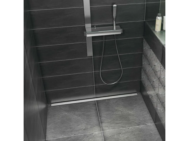 Receveur à carreler 120 x 80 cm WEDI Fundo Riolito Neo, écoulement linéaire + colle 320