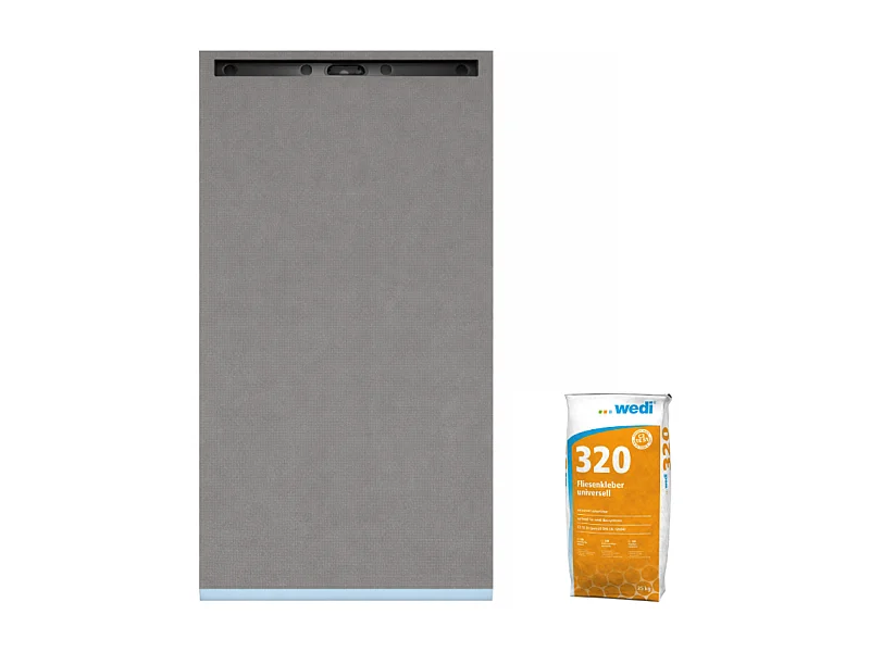 Receveur de douche à carreler 120 x 80 cm WEDI Fundo Riolito Neo + colle 320