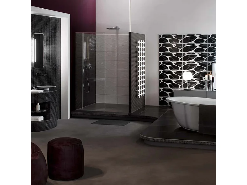 Receveur de douche à carreler 120 x 90 WEDI Fundo Primo écoulement excentré + bonde horizontale + kit d'étanchéité + colle 320