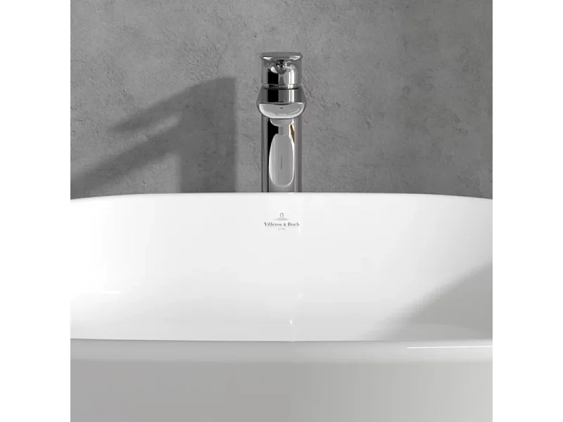 Mitigeur lavabo surélevé VILLEROY ET BOCH O.novo avec vidage Push Open chrome