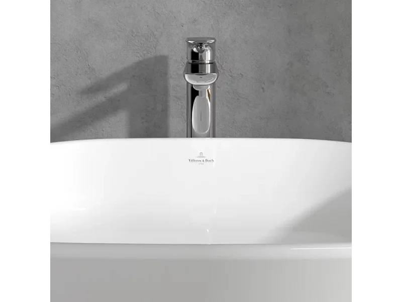 Mitigeur lavabo surélevé VILLEROY ET BOCH O.novo avec vidage Push Open chrome