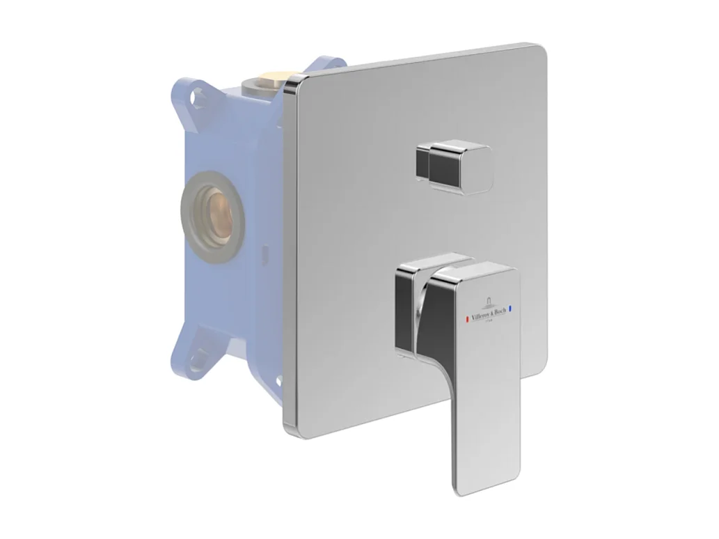 Façade mécanique avec inverseur VILLEROY ET BOCH Subway 3.0 Chrome + corps encastré