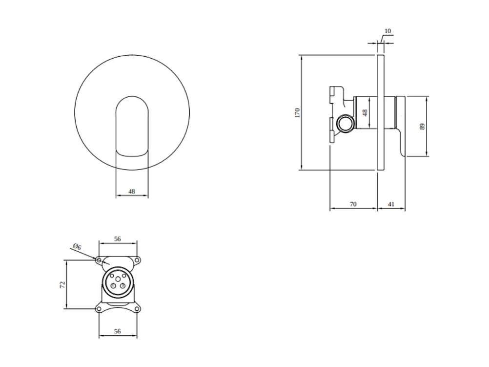 Façade mécanique VILLEROY ET BOCH O.novo + corps encastré
