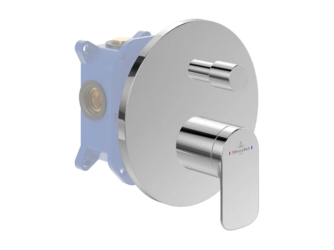 Façade mécanique avec inverseur VILLEROY ET BOCH O.novo + corps encastré