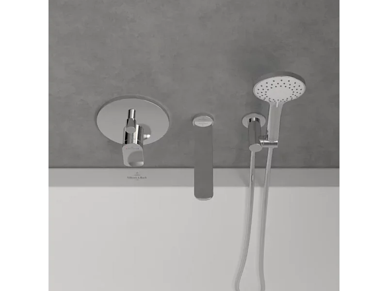 Façade mécanique avec inverseur VILLEROY ET BOCH O.novo + corps encastré