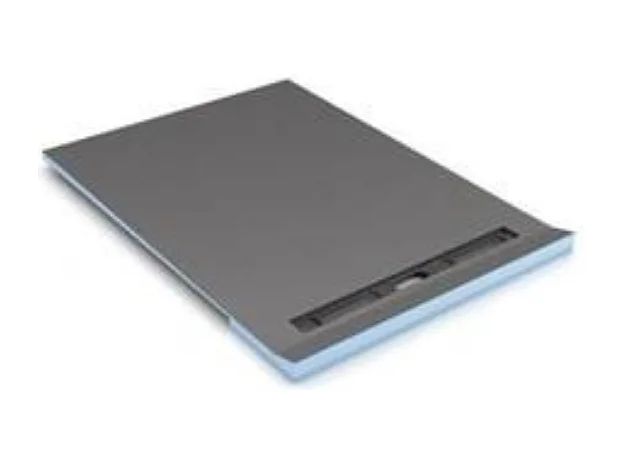 Receveur à carreler 160 x 100 cm avec écoulement linéaire pour plancher bois Wedi Rioligno