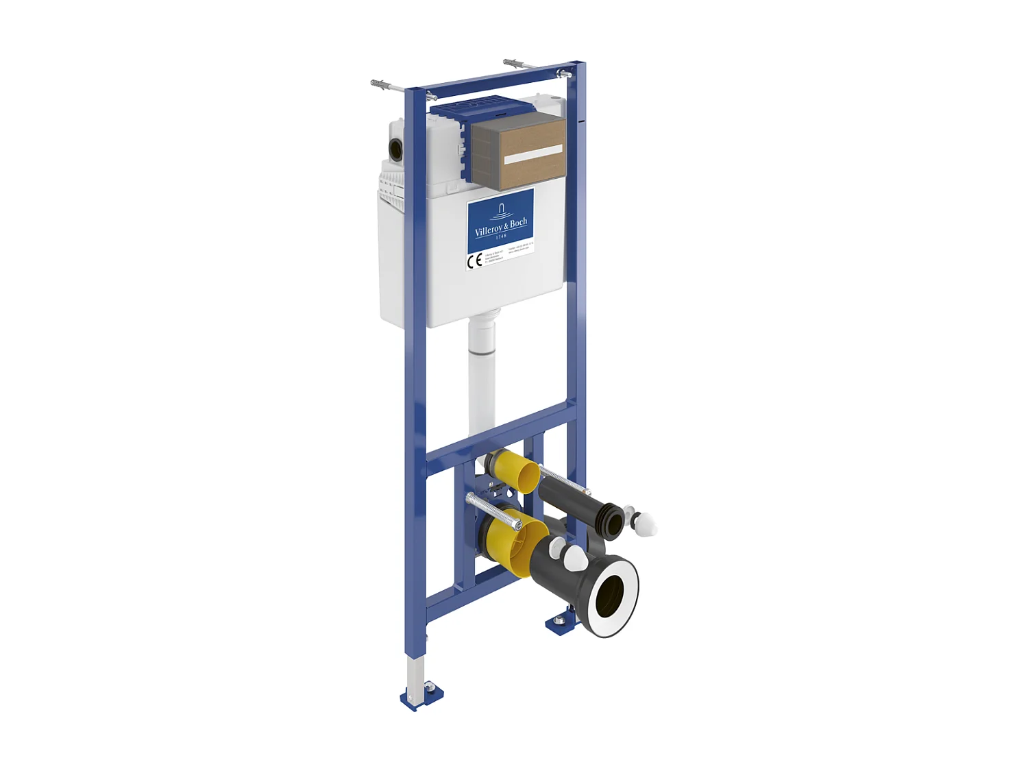 Pack WC sans bride VILLEROY ET BOCH Subway 2.0 avec abattant frein de chute + bâti Viconnect PRO + plaque blanche