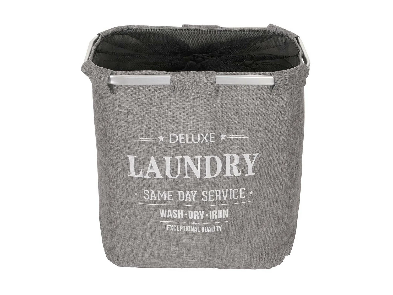 Cubo de la ropa MCW-C34 con red 82l,  gris