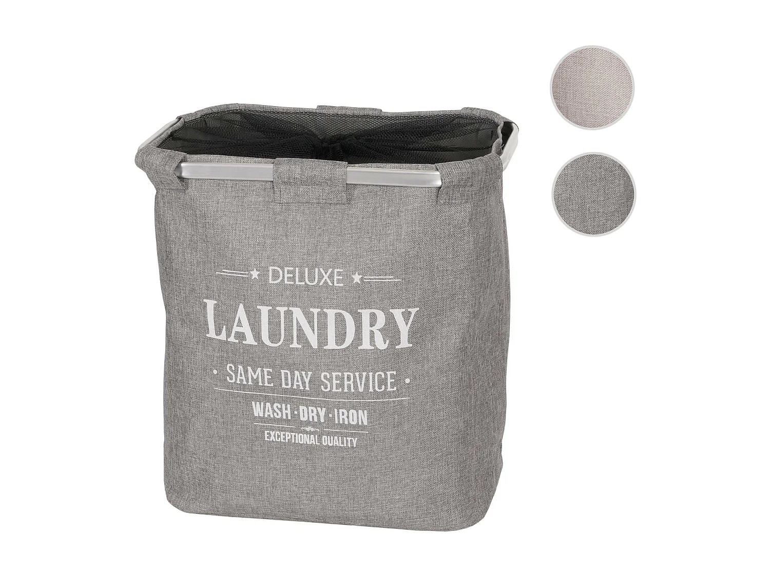 Cubo de la ropa MCW-C34 con red 82l,  gris