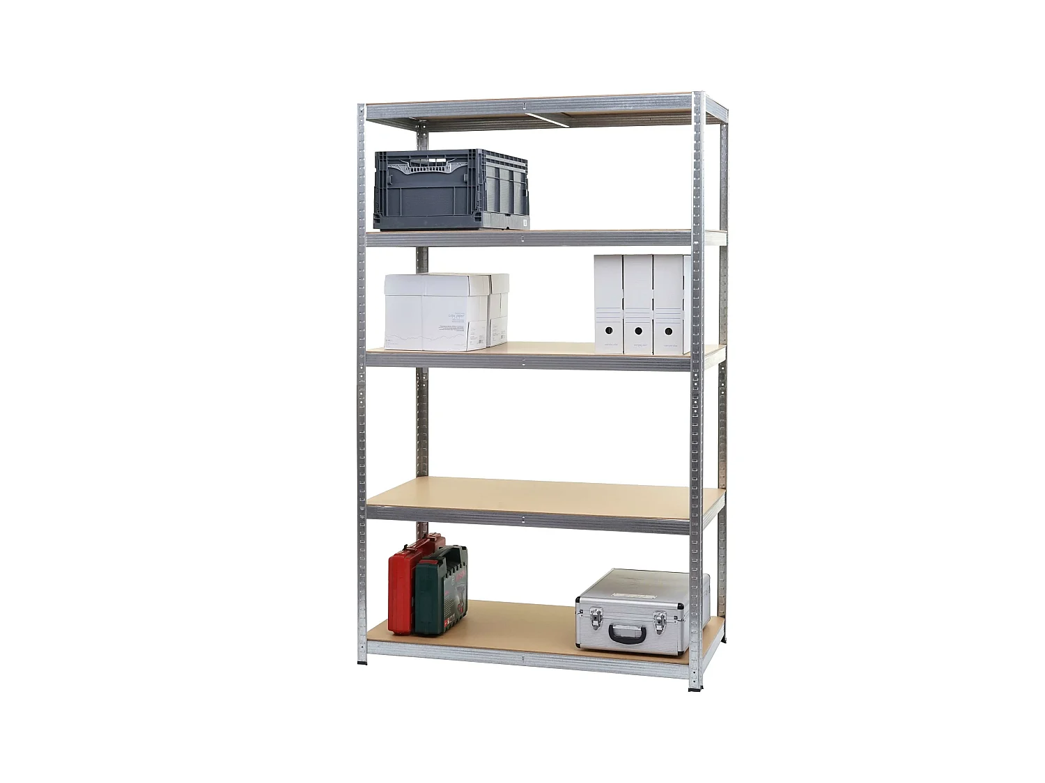 Rayonnage pour charges lourdes MCW-E33,  galvanisé 200x120x60cm
