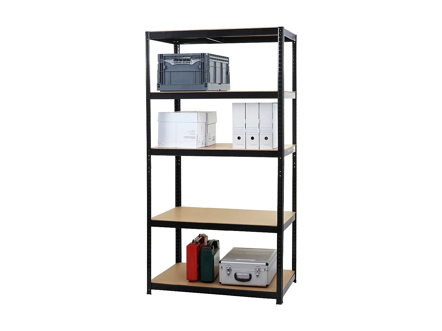 Estantería para cargas pesadas MCW-E33,  negro 200x100x60cm