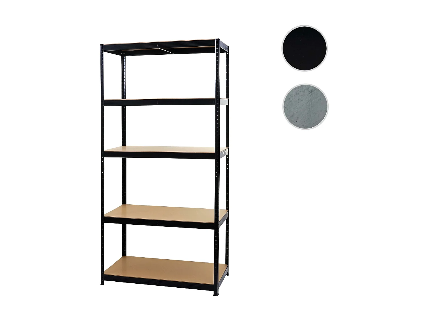 Estantería para cargas pesadas MCW-E33,  negro 200x100x60cm