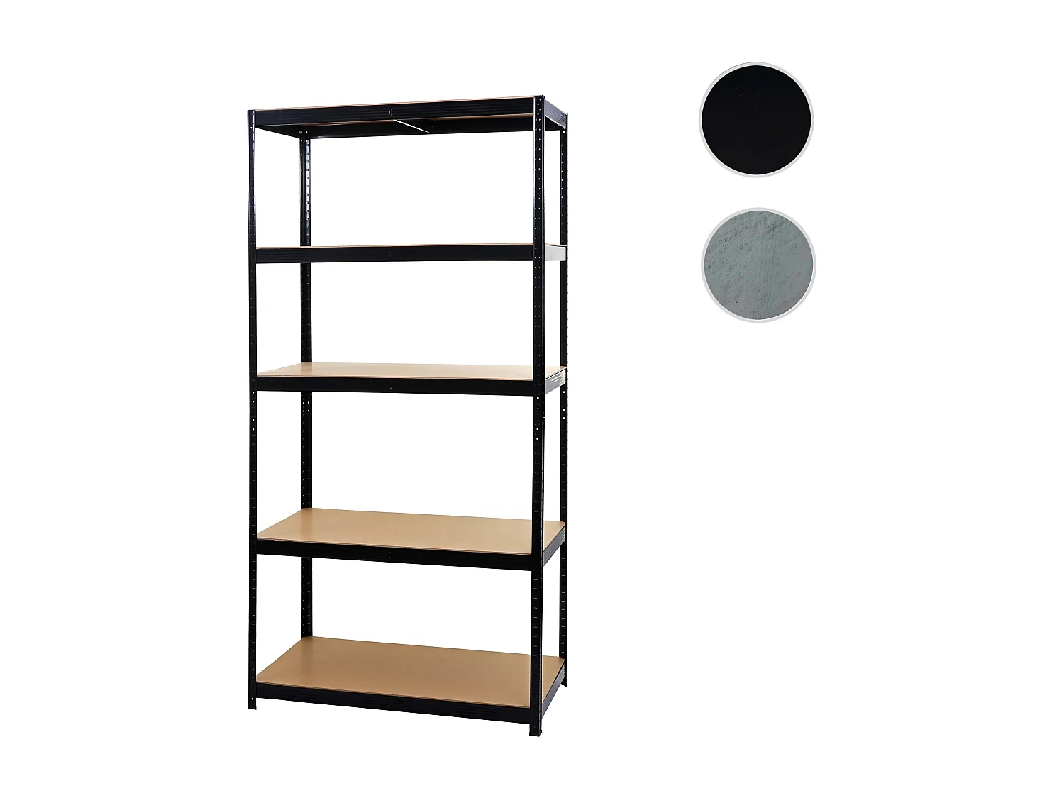 Rayonnage pour charges lourdes MCW-E33,  noir 200x100x60cm