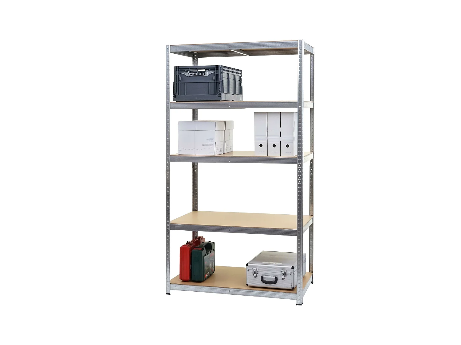 Rayonnage pour charges lourdes MCW-E33,  galvanisé 200x100x60cm