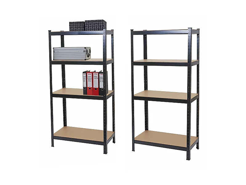 Étagère pour charges lourdes MCW-D67 (lot de 2),  noir