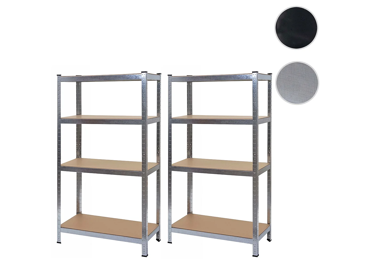 Zwaar belastbare stelling MCW-D67 (set van 2),  gegalvaniseerd