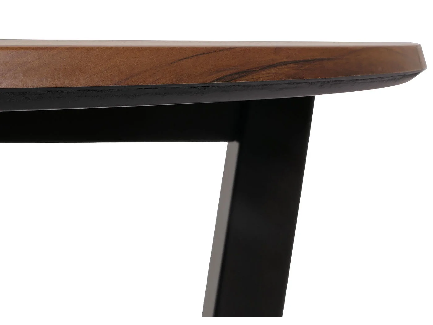 Tavolino rotondo salotto divano MCW-M61 Ø80cm legno laminato HPL melaminico gambe scure effetto palissandro