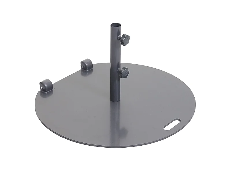 Sonnenschirmständer MCW-A33 rollbar, Grau