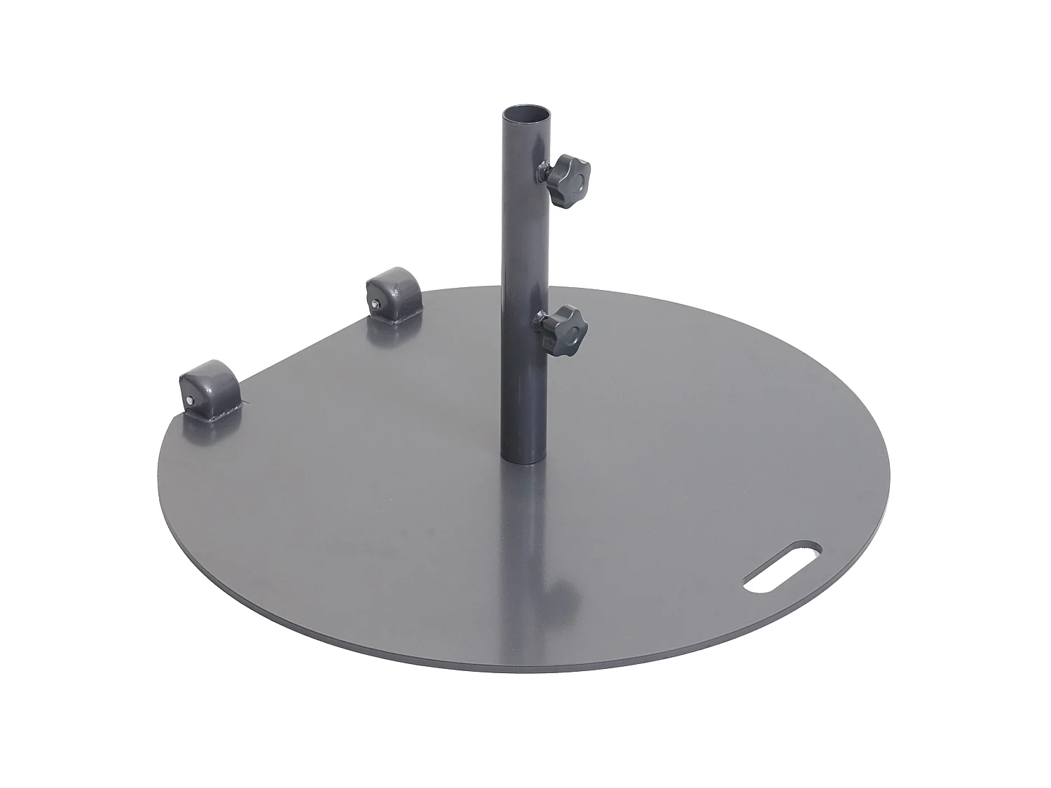 Sonnenschirmständer MCW-A33 rollbar, Grau