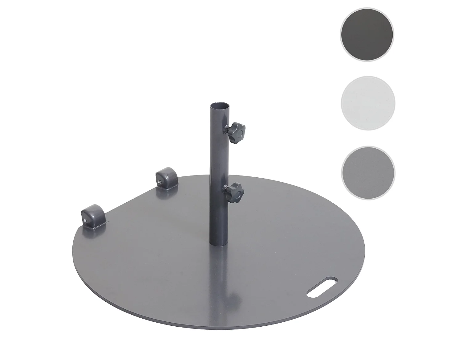 Sonnenschirmständer MCW-A33 rollbar, Grau