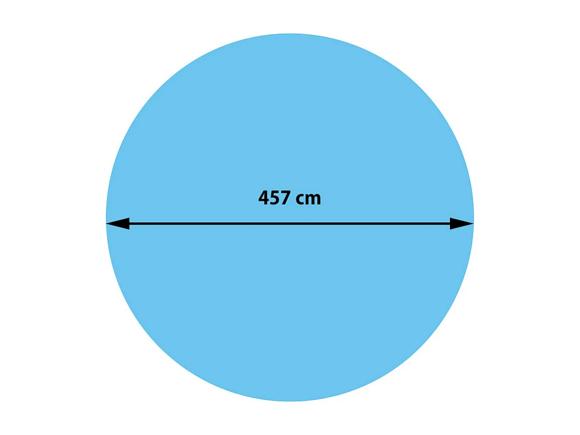 Copertura isotermica piscina telo PE 200 micron ~ rotondo 4,57m blu