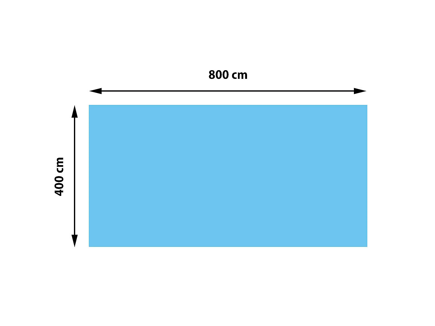 Pool-Abdeckung, Rechteckig 8x4m blau