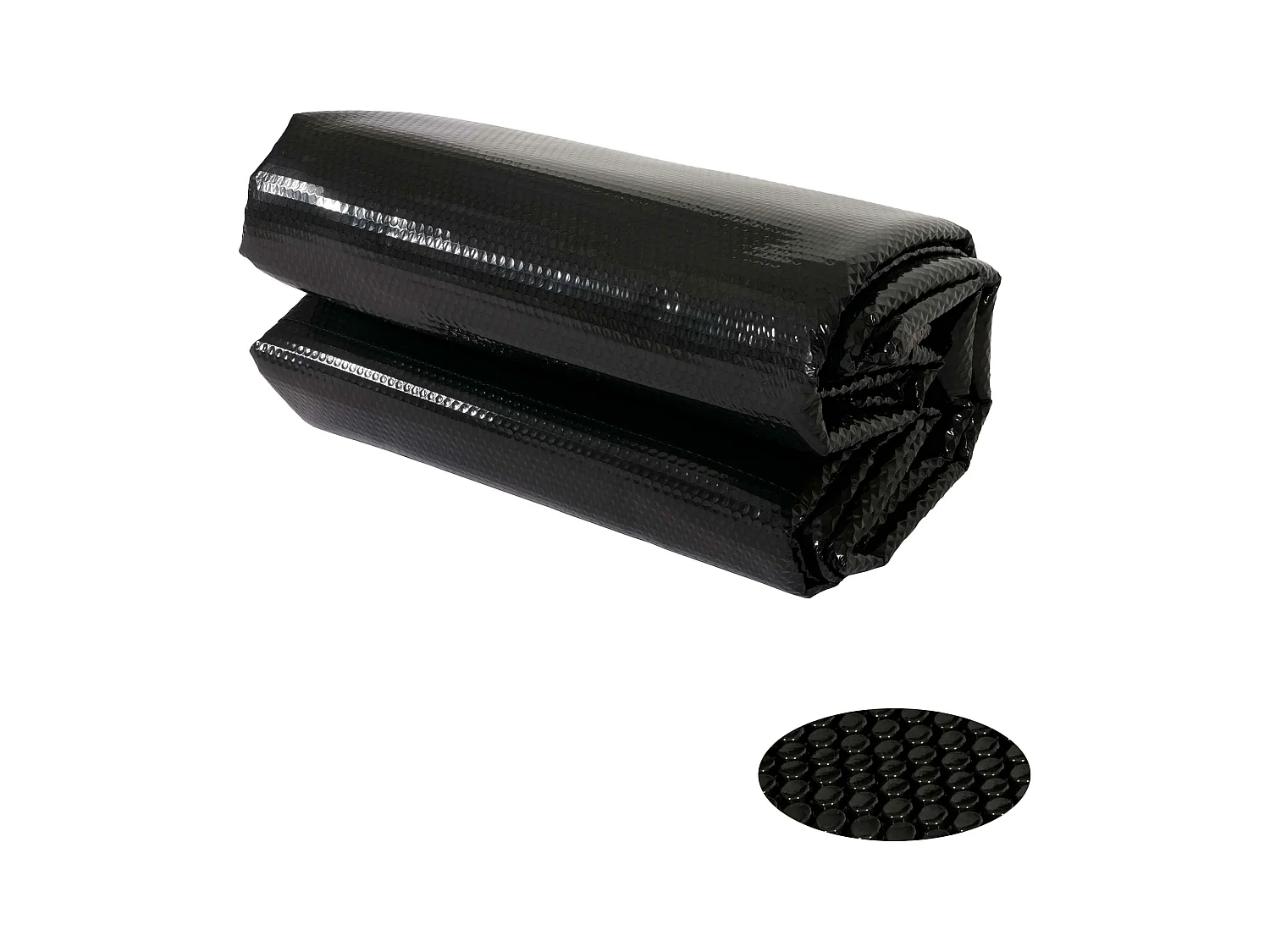 Couverture de piscine 400 µm,  ovale 7,31x3,65m, noir
