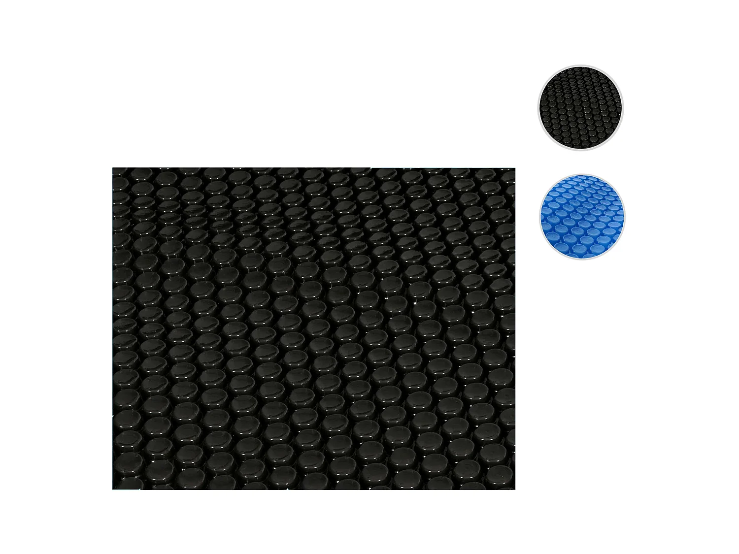 Zwembadafdekking,  ovaal 7,31x3,65m zwart