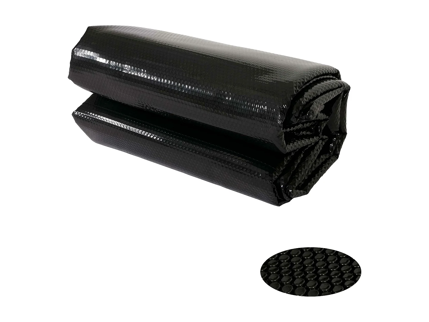 Couverture de piscine 400 µm,  ovale 7,31x3,65m, noir