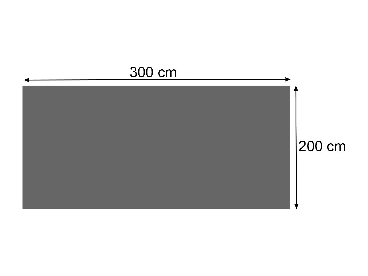 Pool-Abdeckung, Rechteckig 3x2m schwarz