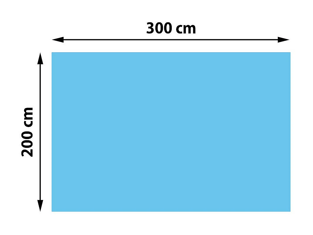Pokrywa basenu,  prostokątna 3x2m niebieska