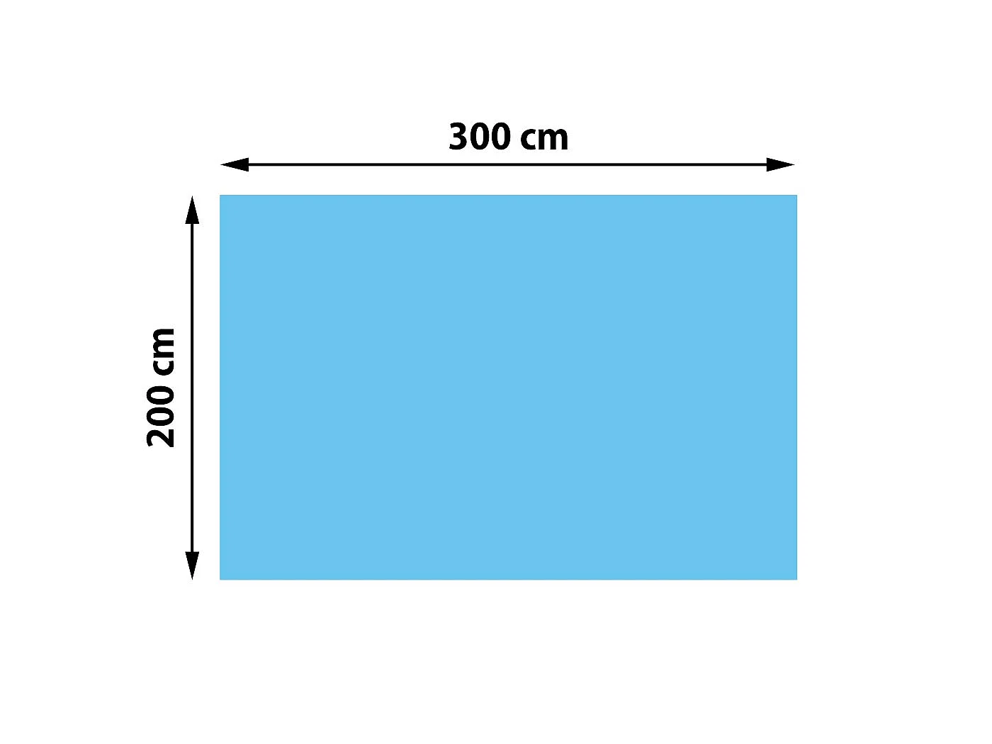 Pool-Abdeckung, Rechteckig 3x2m blau