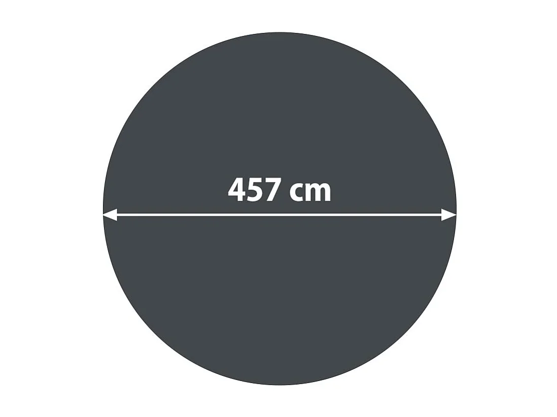 Pool-Abdeckung, Rund 4,57m schwarz