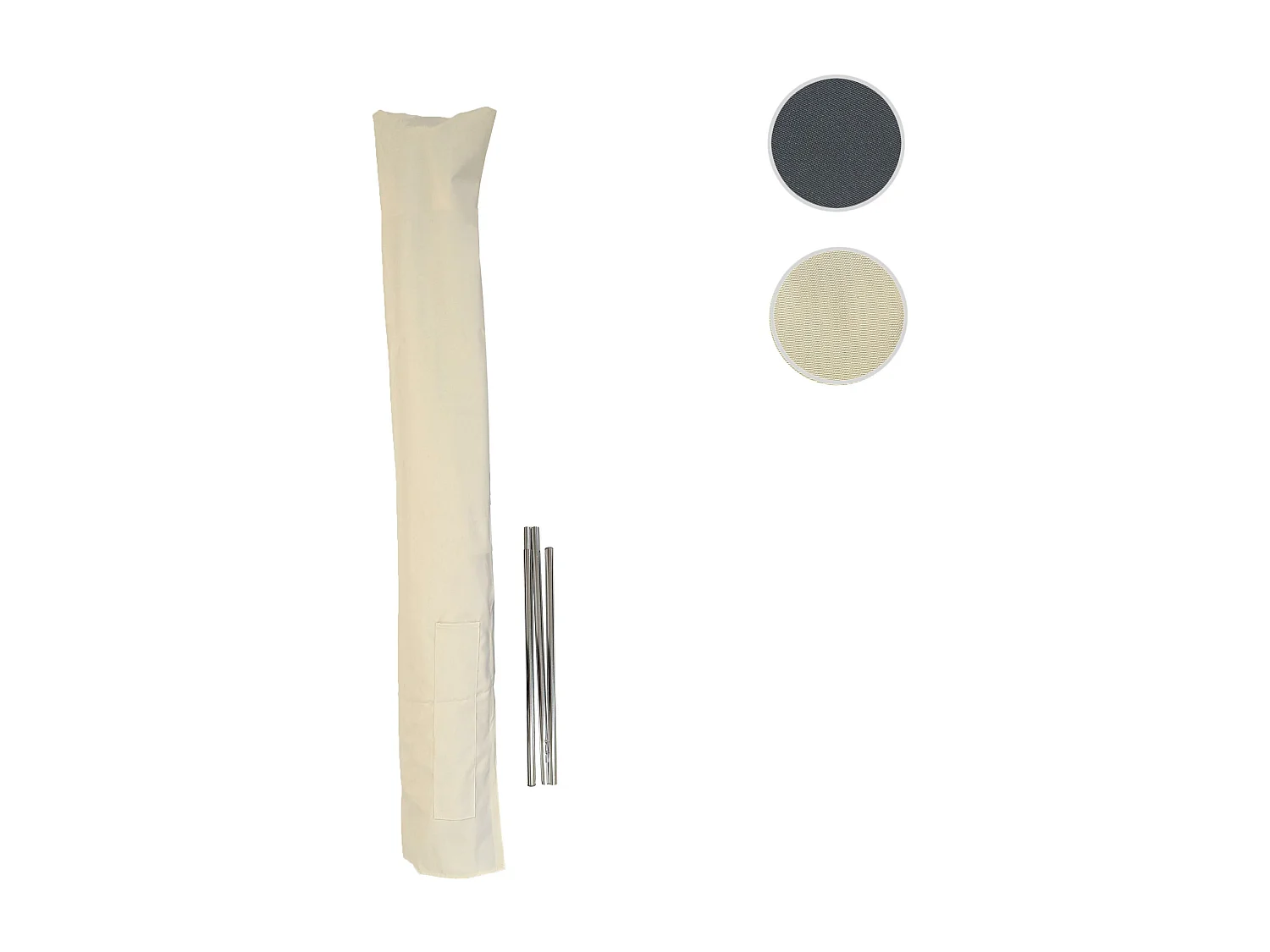 Funda protectora para sombrillas de hasta 3 m,  crema