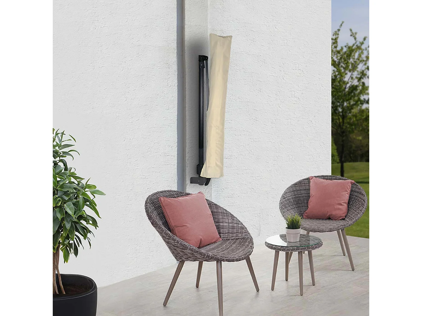 Schutzhülle Sonnenschirme bis 3m, Creme